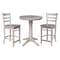 International Concepts 30 in. Round Pedestal Gathering Height Table with 2 Emily Counter Height Stools - 3 Piece Set K09-30RT-27B-S6172-2 - alternate 3